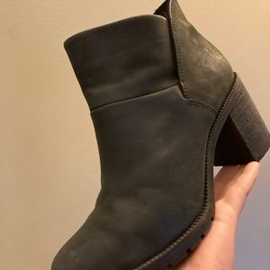 Clarks black leather boots